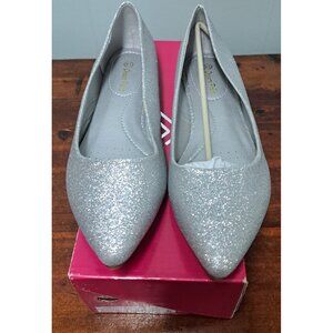 DREAM PAIRS Women's Silver Pointed Toe High Heel Dress Pumps Shoes 8.5 M